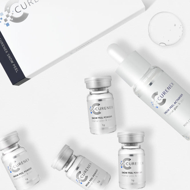 Curenex Snow Peel Powder 1g x 4ks + Activator 30ml - Biostimulační spikulový peeling